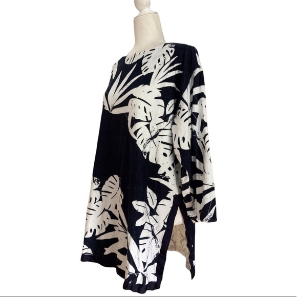 ORLEBAR BROWN Alina Camo Leaf Cover-Up 100% Cotton French Terry Retro Luxe Glam - Picture 10 of 11